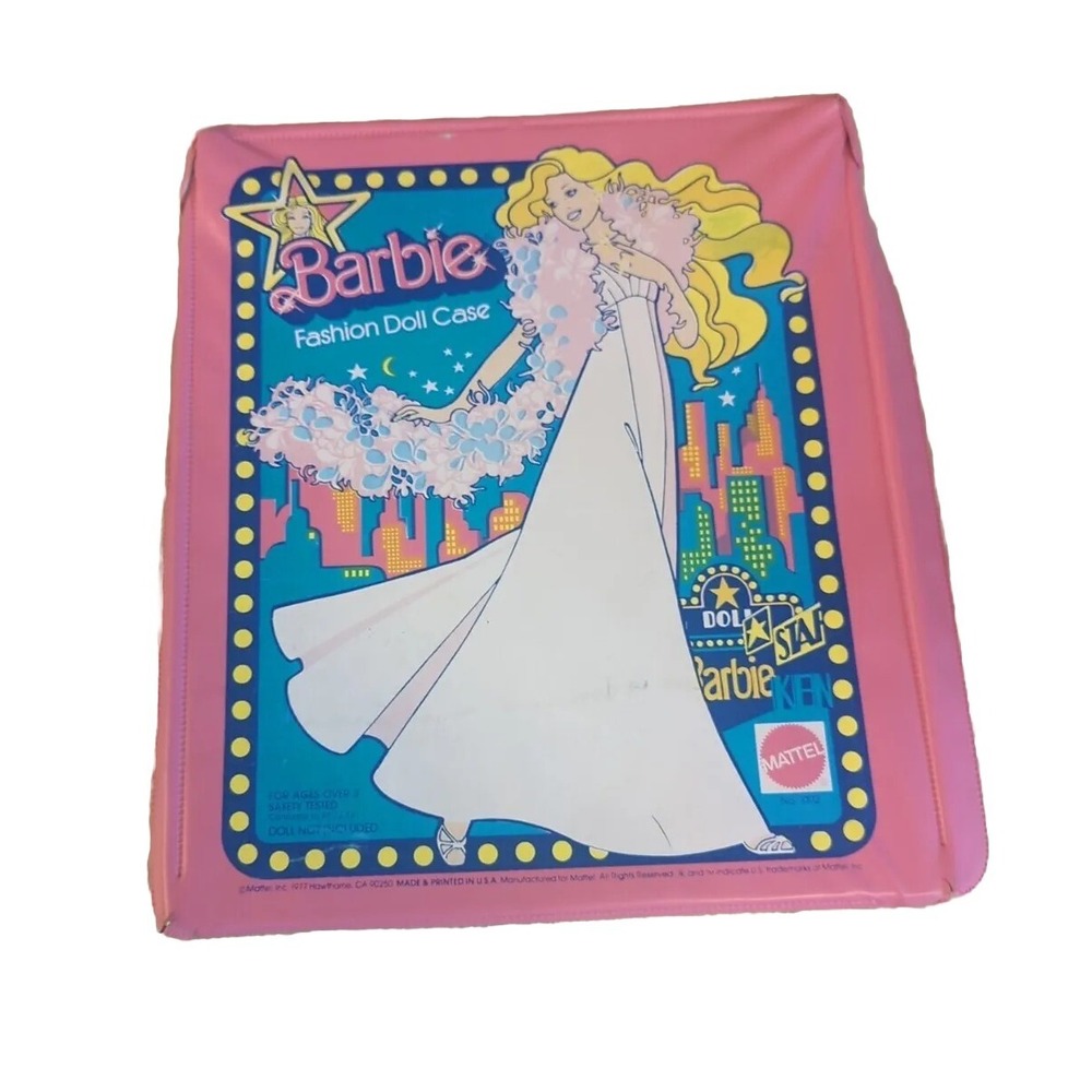BARBIE DOLL ACCESSORIES 1977 PINK FASHION DOLL CASE TRAVEL NO DOLLS